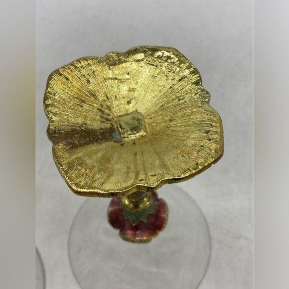 Saint Jeweled Martini Glass with Swarovski Crystals & Enamel Flower Stem - Picture 9 of 10